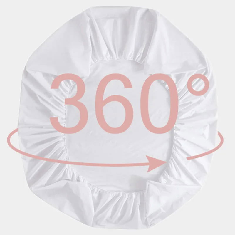 100% Waterproof Fitted Bed Sheet with Elastic Band Anti-slip Cover Mattress Protector for Single Double King Queen160 180 200 - Slobuy