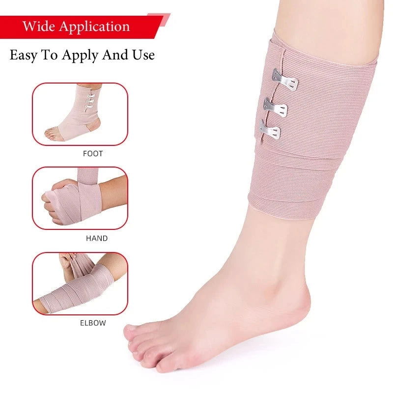 7.5cm/10cm X 4.5m High Elastic Bandage Comfortable Polyester Rubber Hemostatic Bandage Emergency Muscle Tape for First Aid Kits - Slobuy