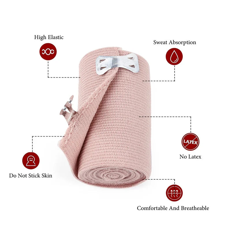 7.5cm/10cm X 4.5m High Elastic Bandage Comfortable Polyester Rubber Hemostatic Bandage Emergency Muscle Tape for First Aid Kits - Slobuy