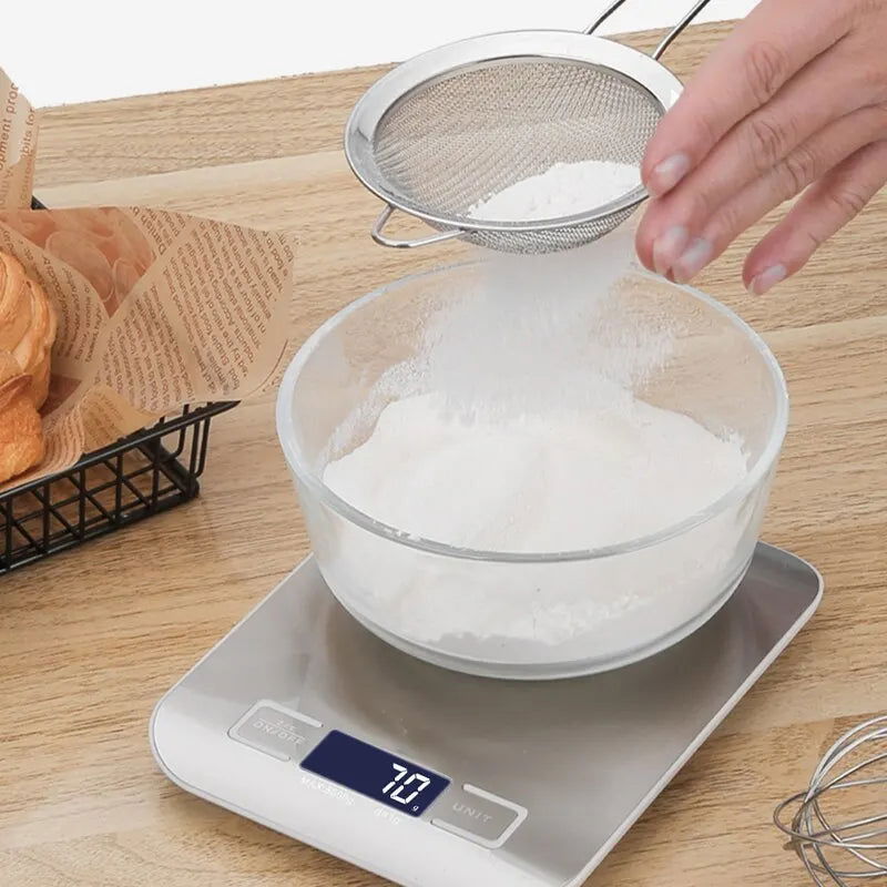 5kg/10kg Rechargeable Stainless Steel Electronic Scales Kitchen Scales Home Jewelry Food Snacks Weighing Baking Tools - Slobuy