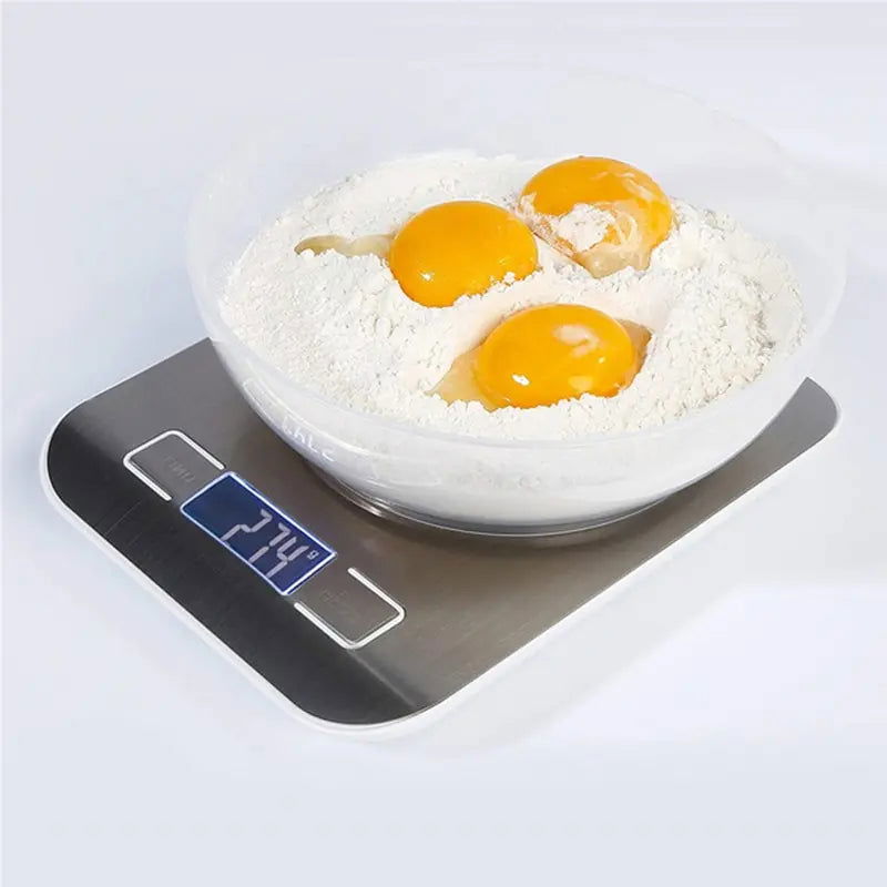 5kg/10kg Rechargeable Stainless Steel Electronic Scales Kitchen Scales Home Jewelry Food Snacks Weighing Baking Tools - Slobuy
