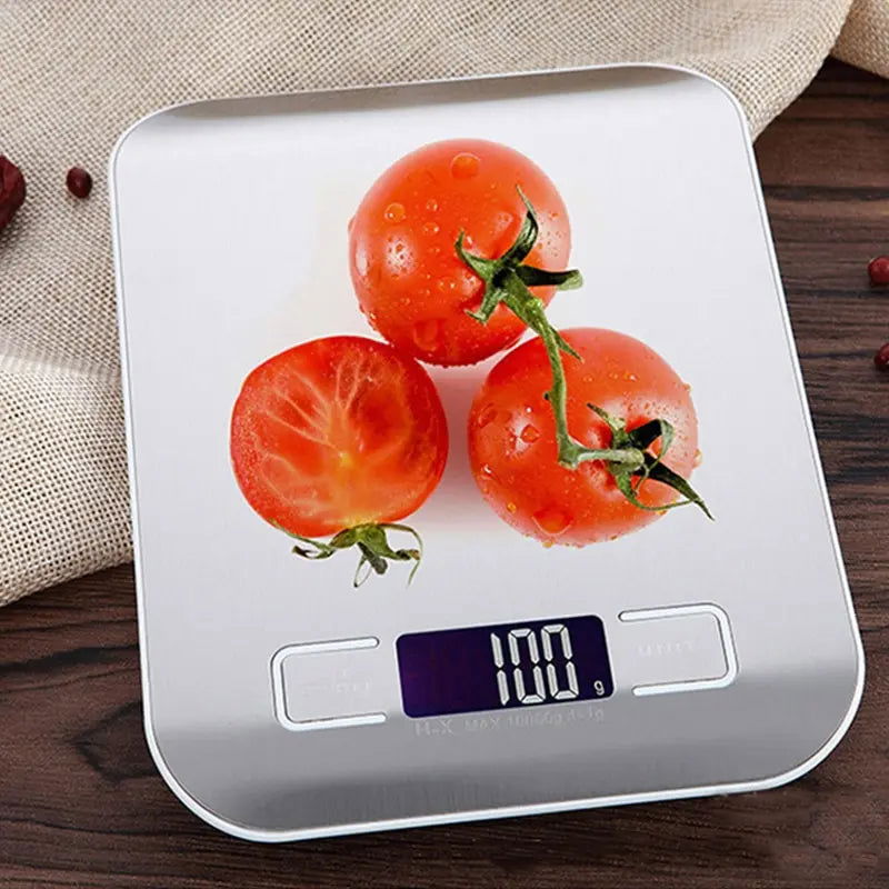 5kg/10kg Rechargeable Stainless Steel Electronic Scales Kitchen Scales Home Jewelry Food Snacks Weighing Baking Tools - Slobuy