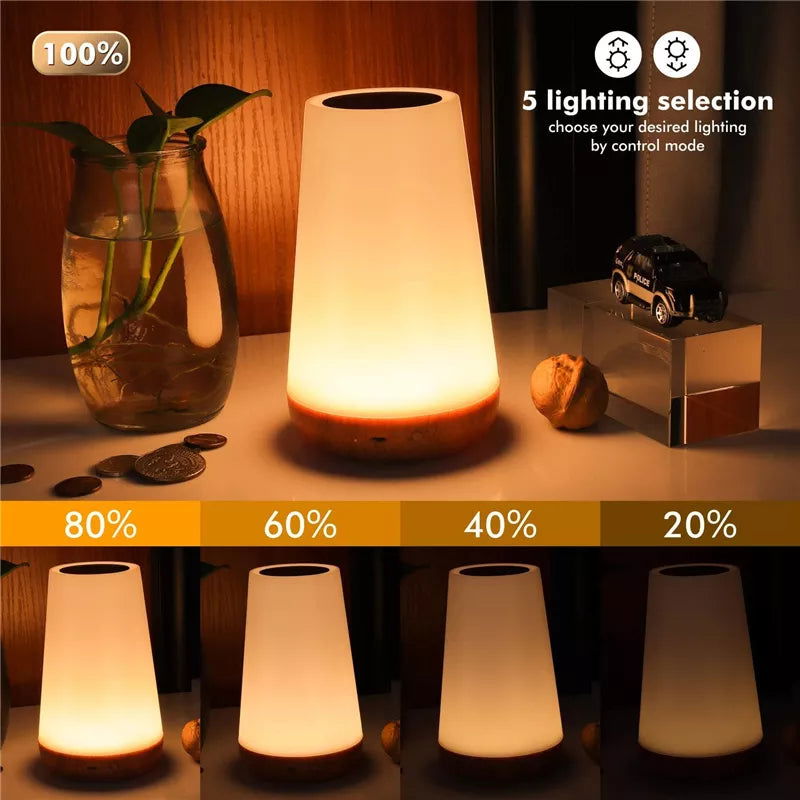 13 Color Changing Night Light RGB Remote Control Touch Dimmable Lamp Portable Table Bedside Lamps USB Rechargeable Night Lamp - Slobuy