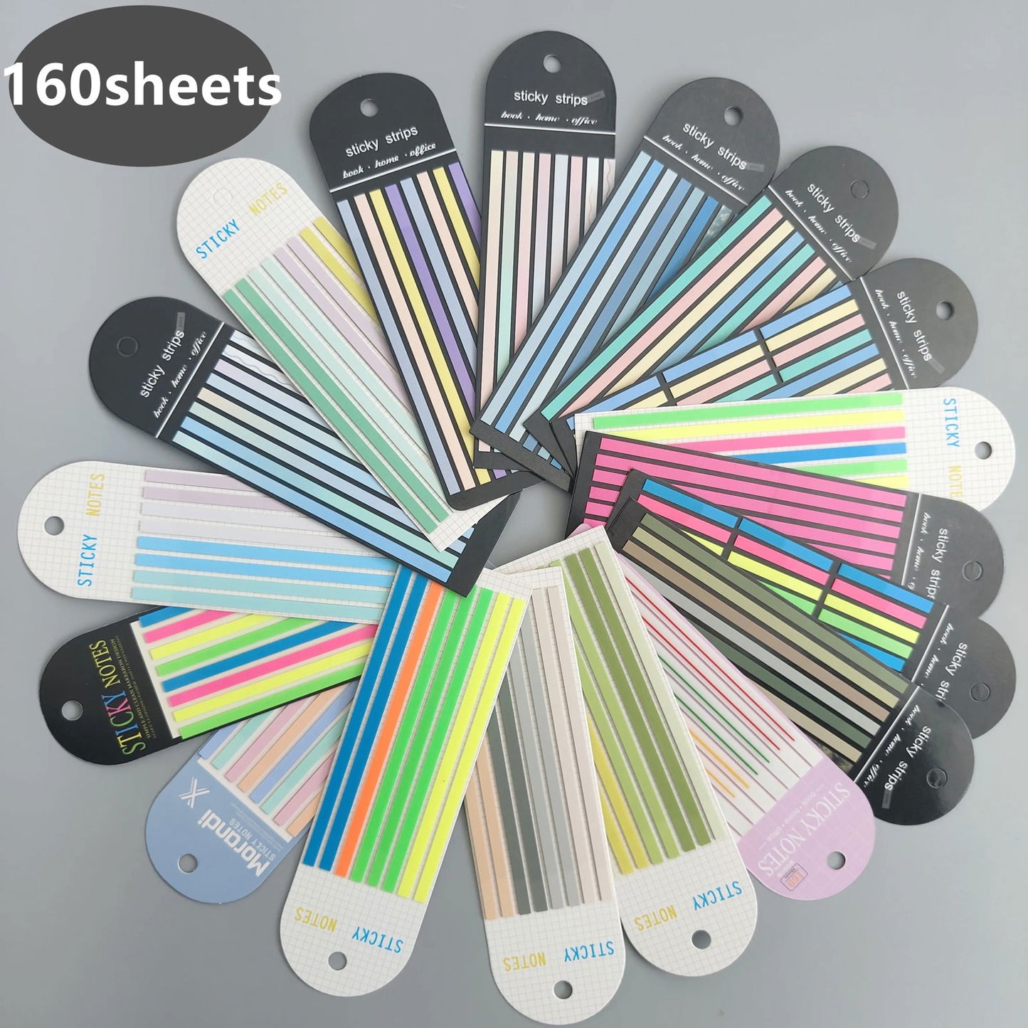 160 Sheets Transparent Sticky Notes Self-Adhesive Reading Annotation for Books Notepad Bookmarks Memo Pad Index Tabs - Slobuy