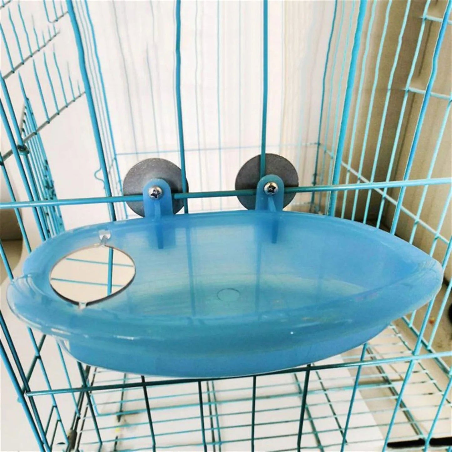 1 Piece of Small Bird Bath Tub with Mirror Pet Parrot Peony Various Small Bird Bath Supplies Bird Birdbath Accessories - Slobuy