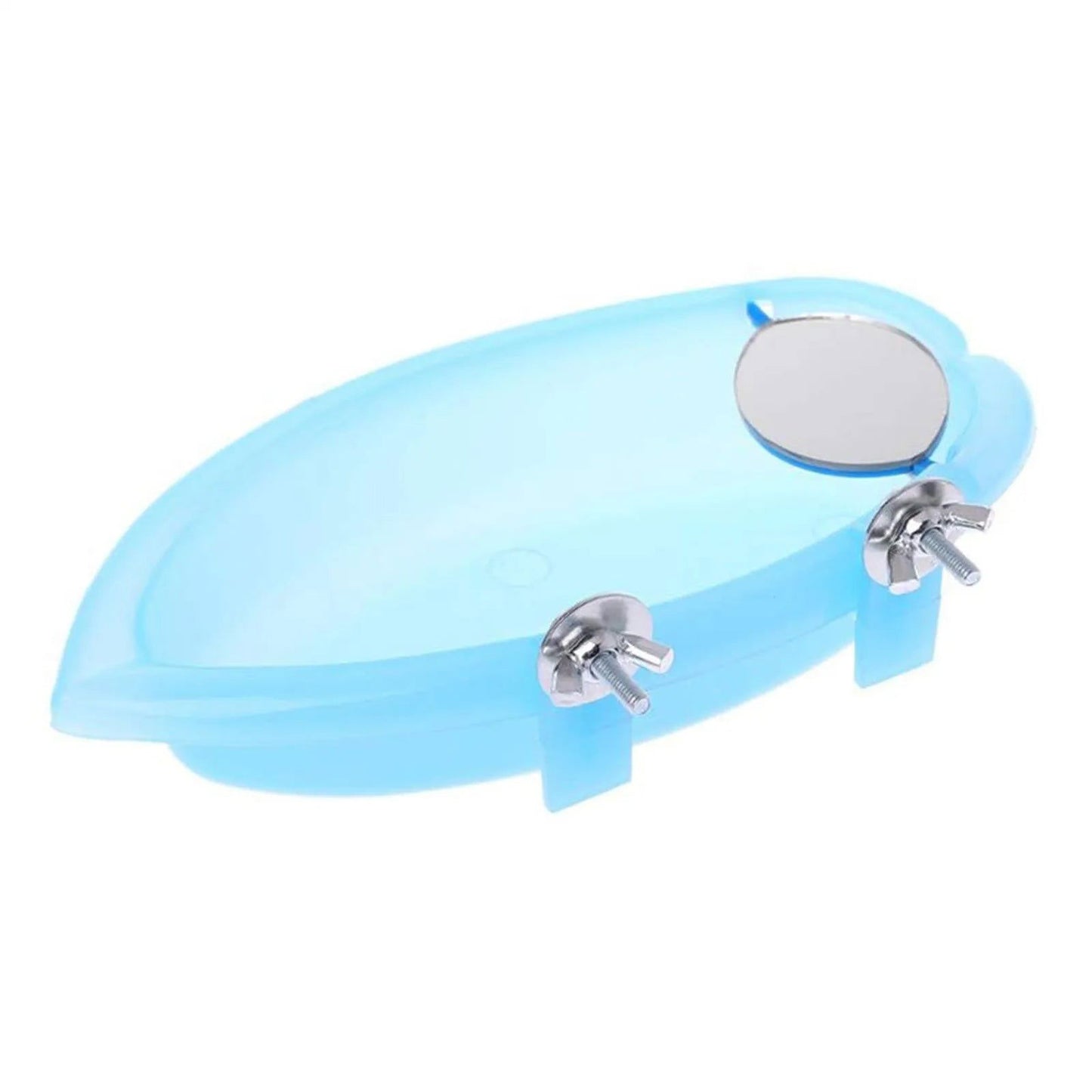 1 Piece of Small Bird Bath Tub with Mirror Pet Parrot Peony Various Small Bird Bath Supplies Bird Birdbath Accessories - Slobuy