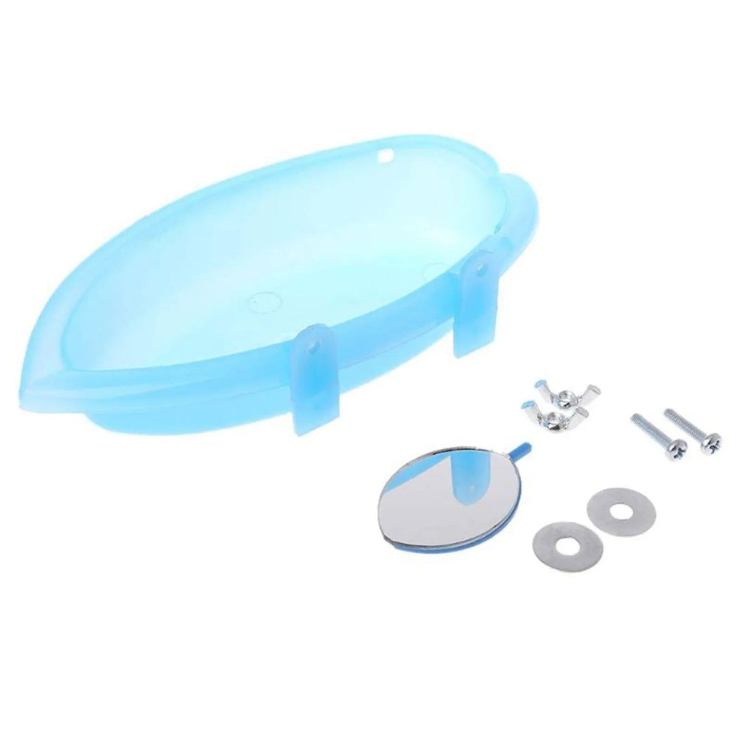 1 Piece of Small Bird Bath Tub with Mirror Pet Parrot Peony Various Small Bird Bath Supplies Bird Birdbath Accessories - Slobuy
