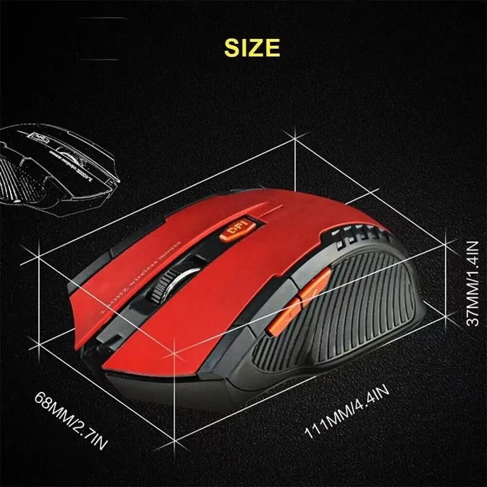 2.4GHz Wireless Mouse Optical Mice with USB Receiver Gamer 1600DPI 6 Buttons Mouse For Computer PC Laptop Accessories - Slobuy