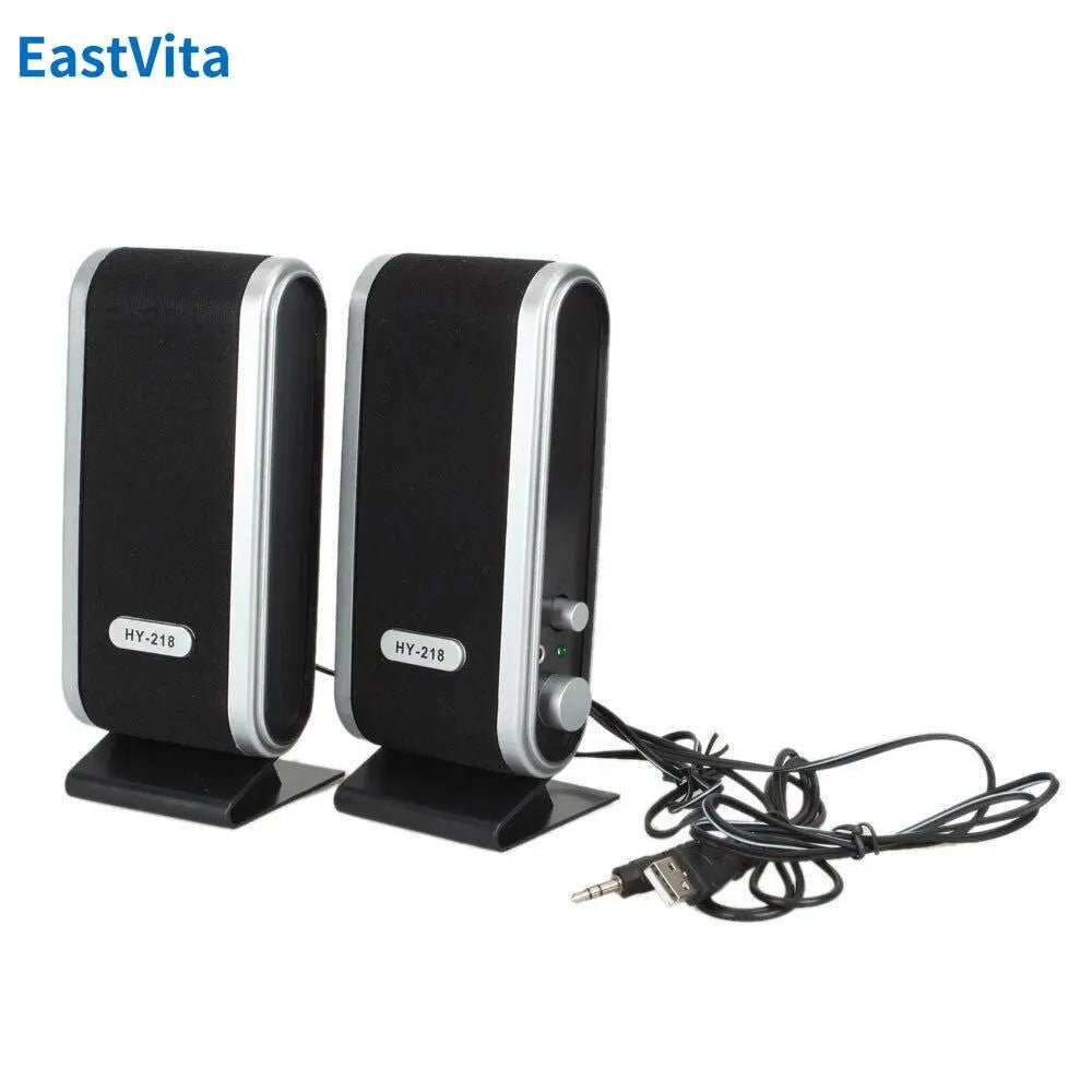 2Pcs USB Power Bluetooth Speakers Portable 3.5mm Mini Outdoor Sound Box With Ear Jack Sound Surround Loudspeaker for PC Computer - Slobuy