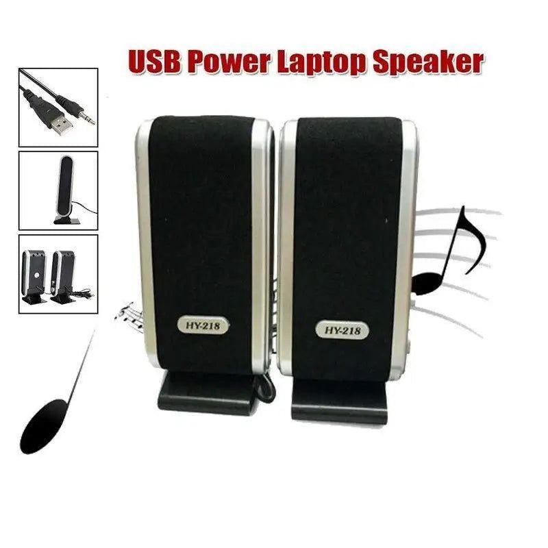 2Pcs USB Power Bluetooth Speakers Portable 3.5mm Mini Outdoor Sound Box With Ear Jack Sound Surround Loudspeaker for PC Computer - Slobuy