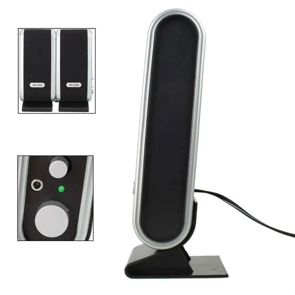 2Pcs USB Power Bluetooth Speakers Portable 3.5mm Mini Outdoor Sound Box With Ear Jack Sound Surround Loudspeaker for PC Computer - Slobuy
