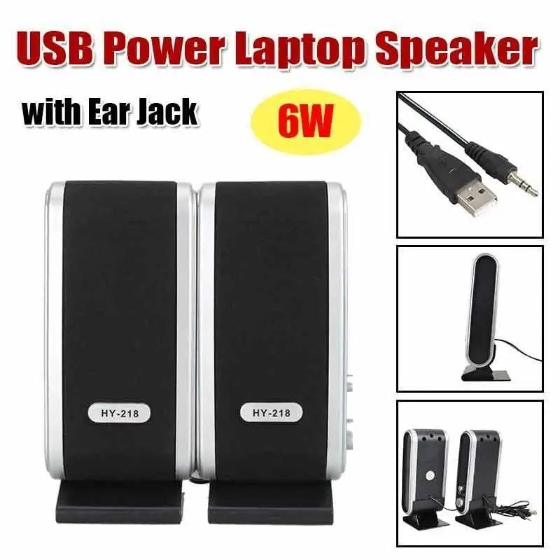 2Pcs USB Power Bluetooth Speakers Portable 3.5mm Mini Outdoor Sound Box With Ear Jack Sound Surround Loudspeaker for PC Computer - Slobuy
