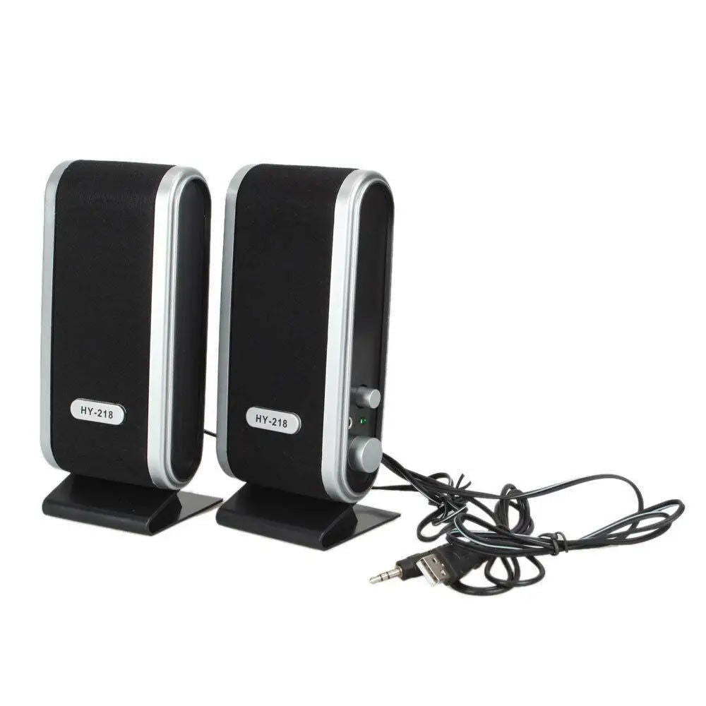 2Pcs USB Power Bluetooth Speakers Portable 3.5mm Mini Outdoor Sound Box With Ear Jack Sound Surround Loudspeaker for PC Computer - Slobuy