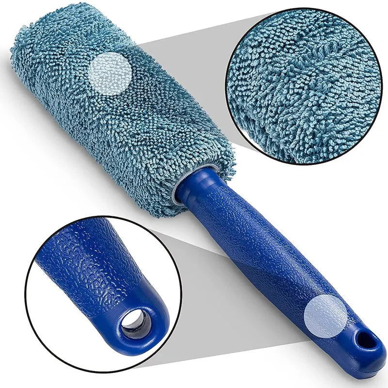 2Piece Car Wash Brush Microfiber Tire Scrubber Wheel Brush Trunk Dust Remover Detailing Clean Tool Car Cleaning Tools - Slobuy