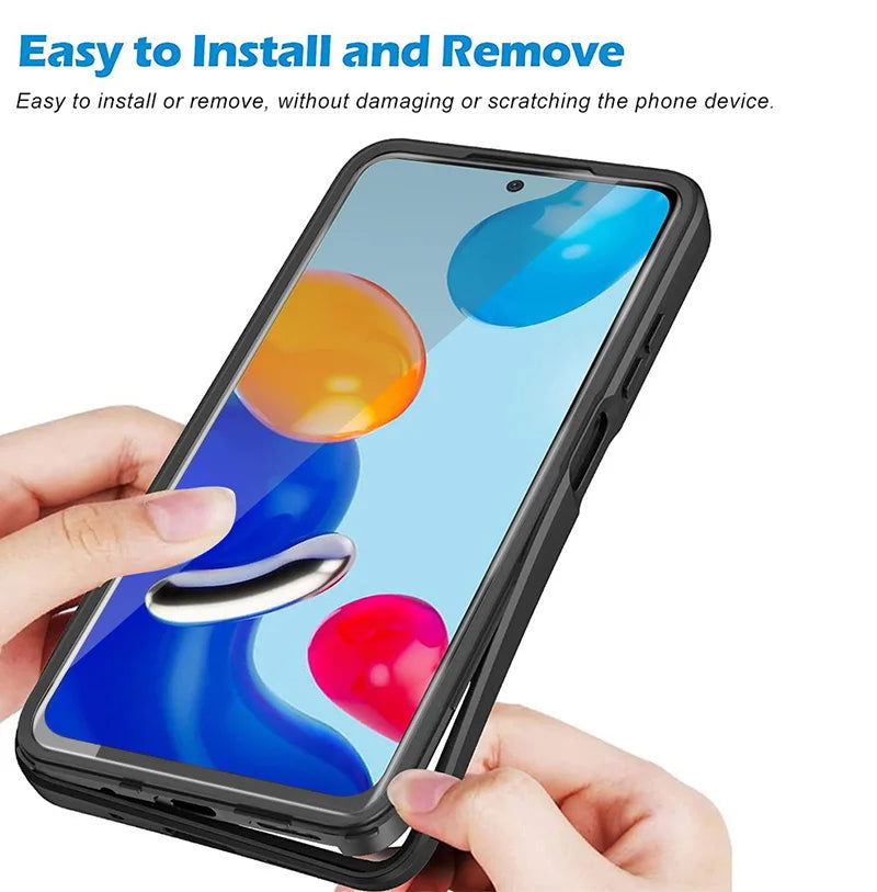 360 Full Body Screen Protector Transparent Case For Redmi Note 12 11 10 9 Pro 12s 11s 10s 9s 10A 10C 12C Shockproof Phone Cover - Slobuy