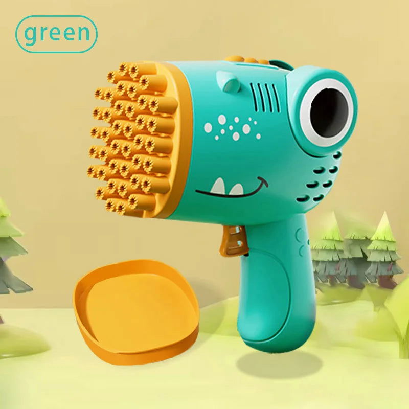 40 Hole Dinosaur Bubble Handheld Bubble Machine, Electric Bubble Gun, Outdoor Wedding Party Toy(without Bubble Water) - Slobuy