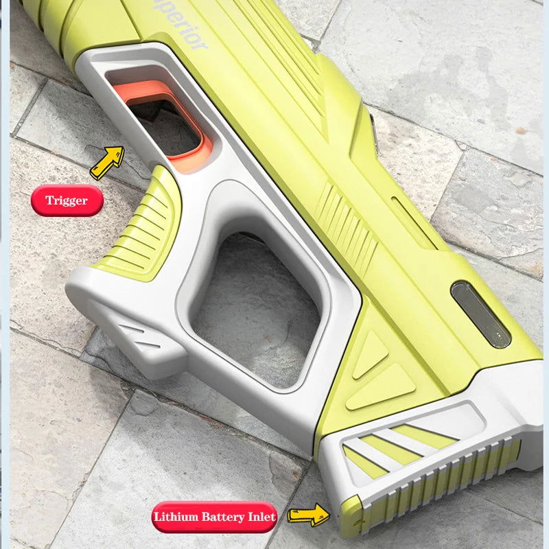 43cm Full Electric Automatic Water Storage Gun Toys Portable Children Summer Beach Outdoor Fight Fantasy Toys for Boys Kids Game - Slobuy
