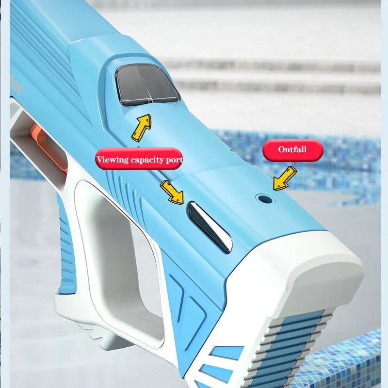 43cm Full Electric Automatic Water Storage Gun Toys Portable Children Summer Beach Outdoor Fight Fantasy Toys for Boys Kids Game - Slobuy