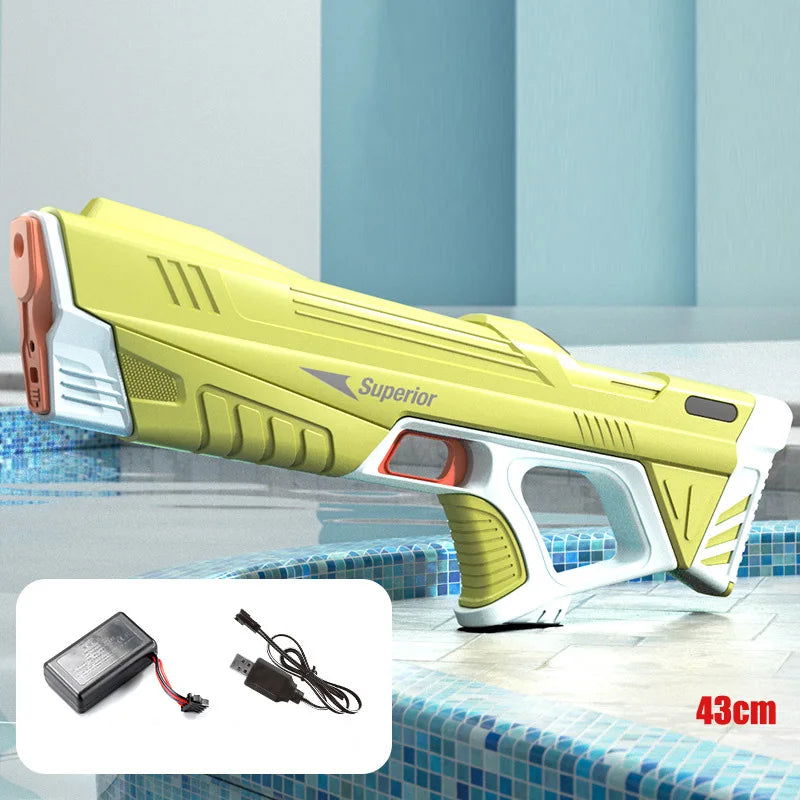 43cm Full Electric Automatic Water Storage Gun Toys Portable Children Summer Beach Outdoor Fight Fantasy Toys for Boys Kids Game - Slobuy