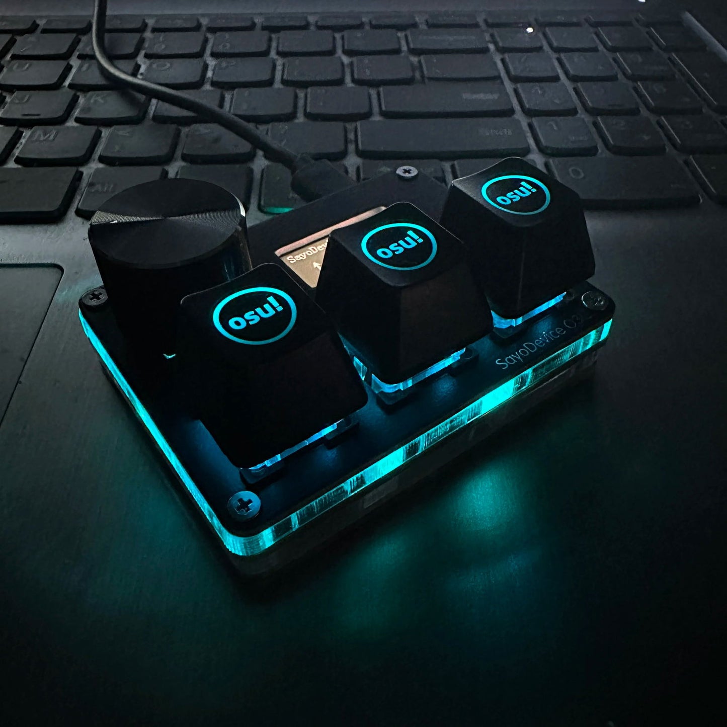 4+4 O3C+++ SayoDevice OSU O3C Rapid Trigger Hall Switches Magnetic Pink Switches Keyboard With Knob Screen Copy Paste Shotcut - Slobuy