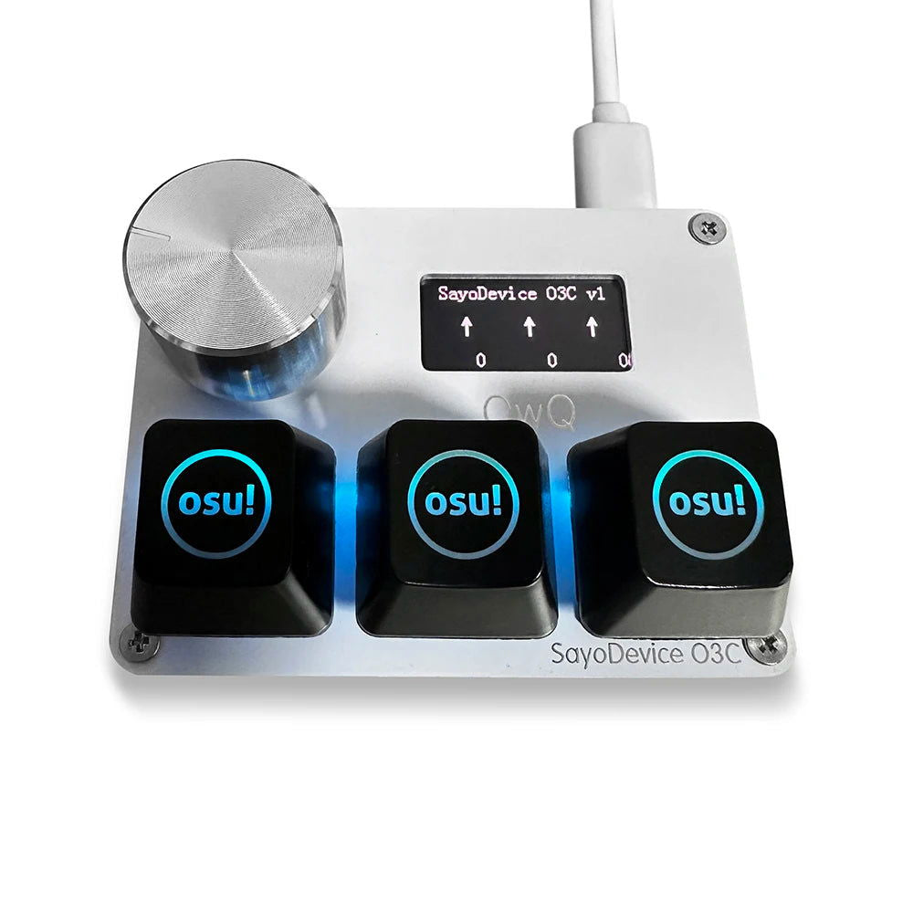 4+4 O3C+++ SayoDevice OSU O3C Rapid Trigger Hall Switches Magnetic Pink Switches Keyboard With Knob Screen Copy Paste Shotcut - Slobuy