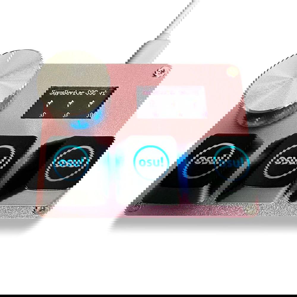 4+4 O3C+++ SayoDevice OSU O3C Rapid Trigger Hall Switches Magnetic Pink Switches Keyboard With Knob Screen Copy Paste Shotcut - Slobuy