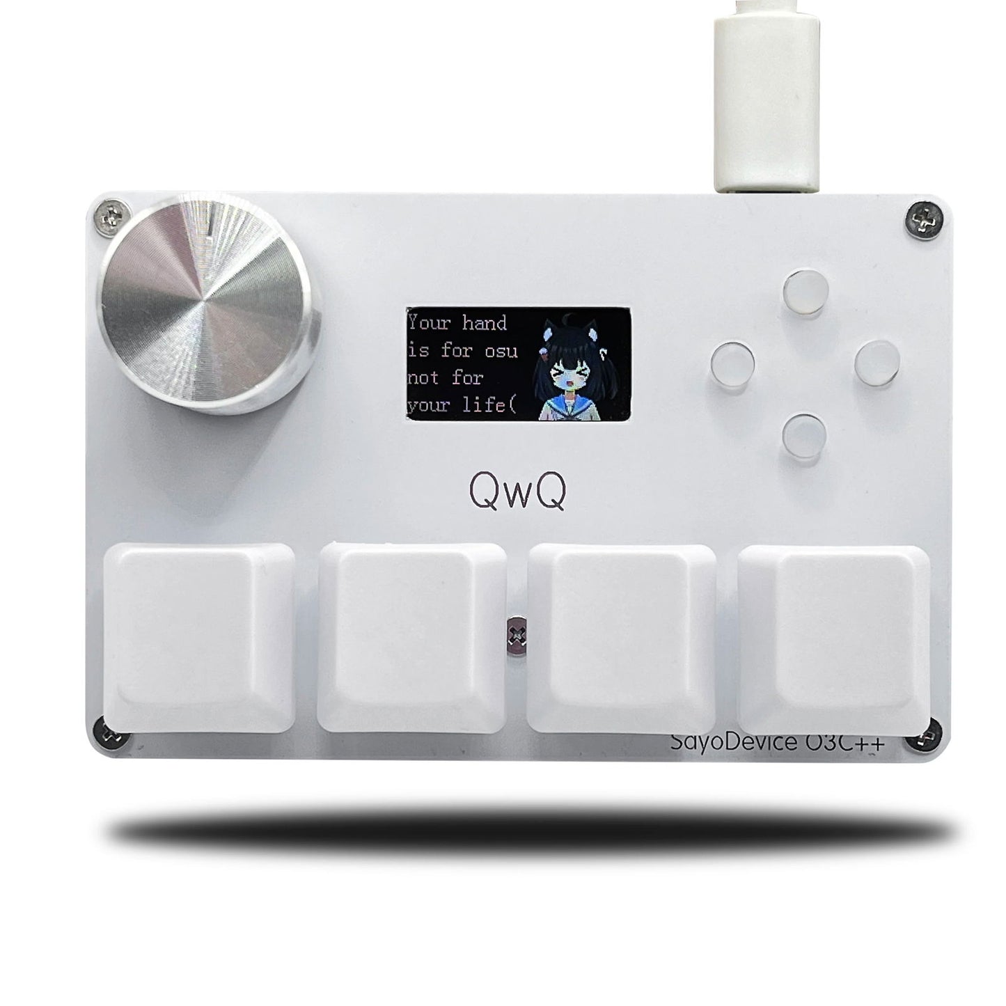 4+4 O3C+++ SayoDevice OSU O3C Rapid Trigger Hall Switches Magnetic Pink Switches Keyboard With Knob Screen Copy Paste Shotcut - Slobuy
