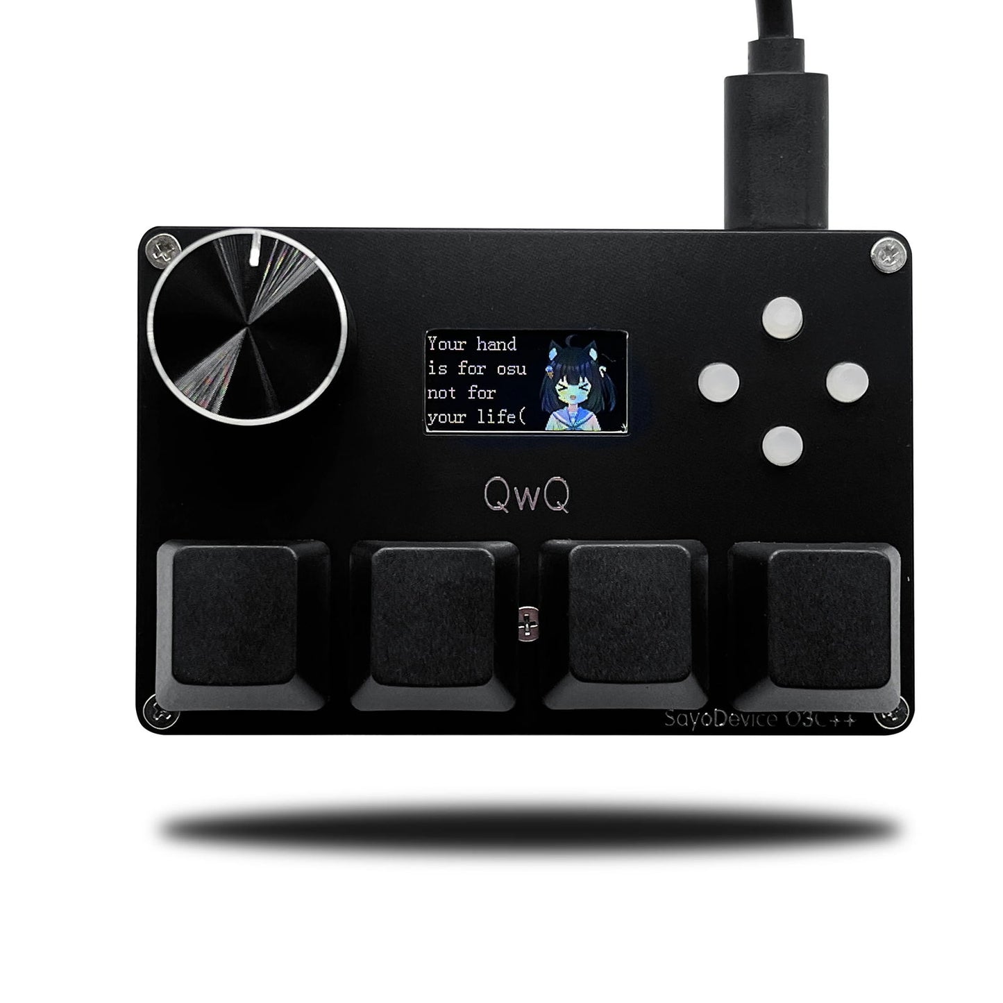 4+4 O3C+++ SayoDevice OSU O3C Rapid Trigger Hall Switches Magnetic Pink Switches Keyboard With Knob Screen Copy Paste Shotcut - Slobuy