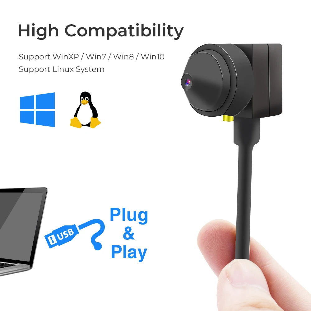 5MP Webcam Mini Camera for Laptop USB Camera Video Cam Web Camera for computer 1080P Auto Focus Full HD Surveillance Webcams - Slobuy