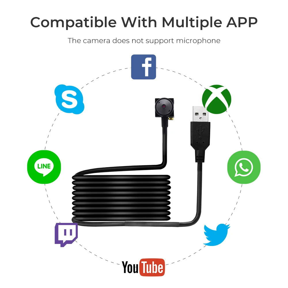 5MP Webcam Mini Camera for Laptop USB Camera Video Cam Web Camera for computer 1080P Auto Focus Full HD Surveillance Webcams - Slobuy