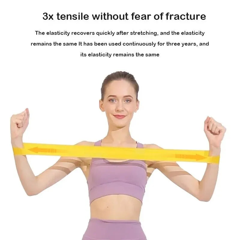 5pcs Yoga Tension Belt Fitness Elastic Belt Resistance Belt Squat Butt AIDS Tension Ring Stretching Exercise Belt - Slobuy