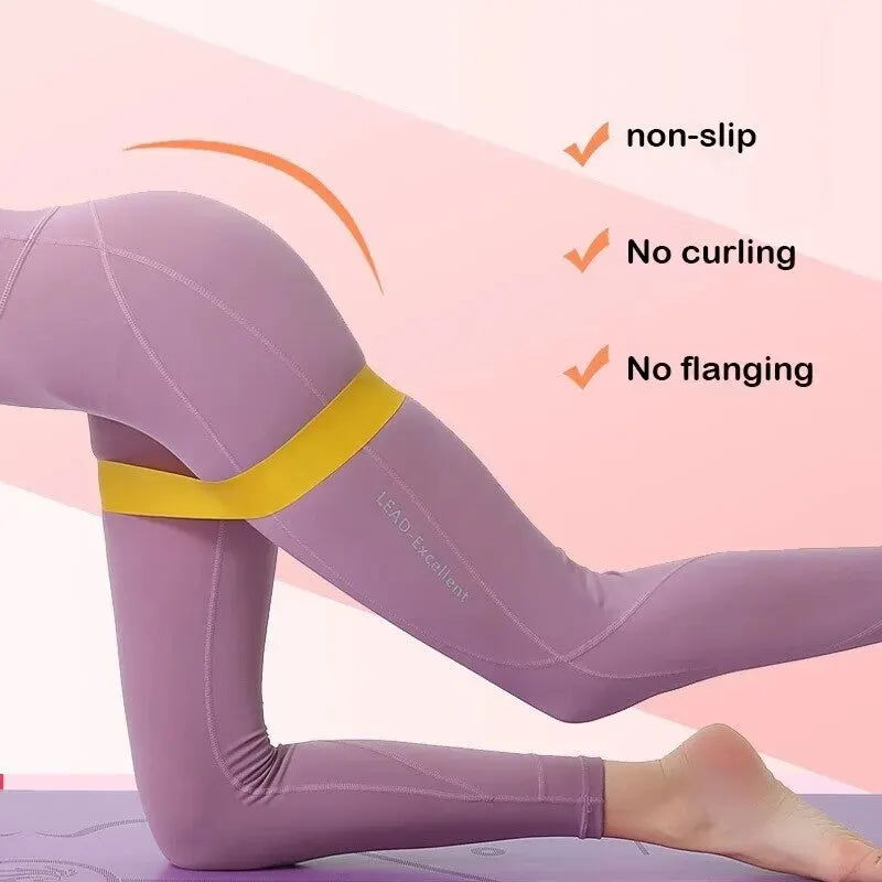 5pcs Yoga Tension Belt Fitness Elastic Belt Resistance Belt Squat Butt AIDS Tension Ring Stretching Exercise Belt - Slobuy