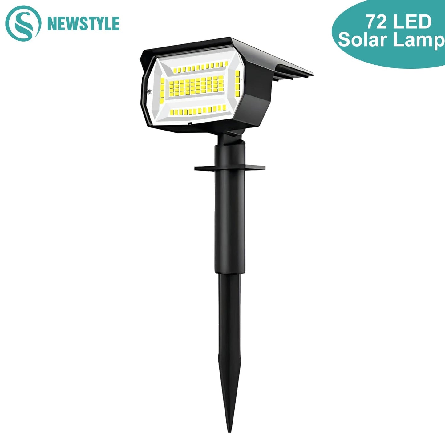 72/68 LED Solar Landscape Lights Outdoor IP65 Waterproof Solar Light with 3 Modes Solar Garden Spotlight for Yard Lawn Walkway - Slobuy