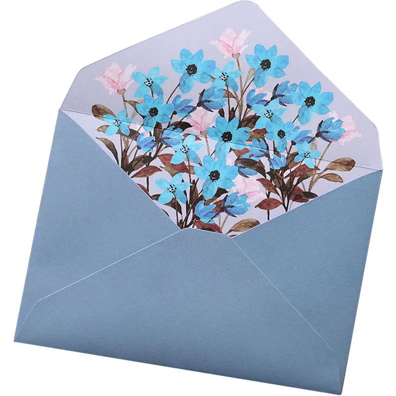 6pcs Letter Paper Set Flower Envelope Kawaii Stationery Wedding Greeting Card Envelope Invitation Envelope Set Party Supplies - Slobuy