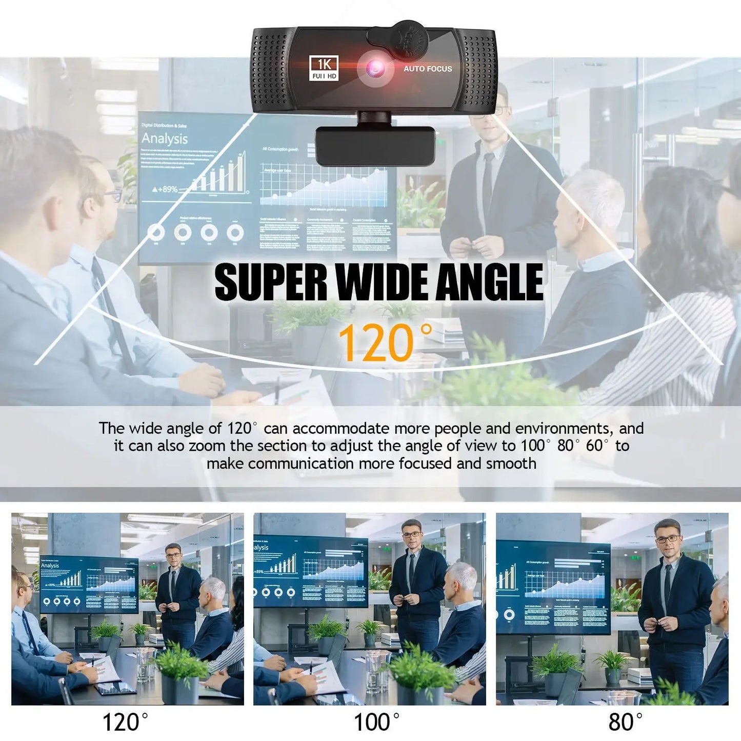 8K Webcam 4K 1080P Full HD Web Camera Auto Focus With Microphone USB Plug Web Cam For PC Computer Laptop Video Mini Camera - Slobuy