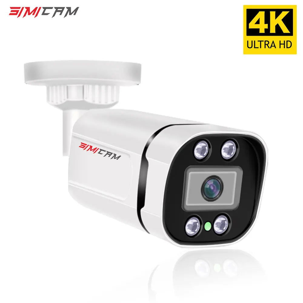 4K Poe Video Surveillance Camera Ip Onvif Audio 48V POE/DC 12V 4MP/5MP/8MP Night Vision Bullet WaterProof security camerafor NVR - Slobuy