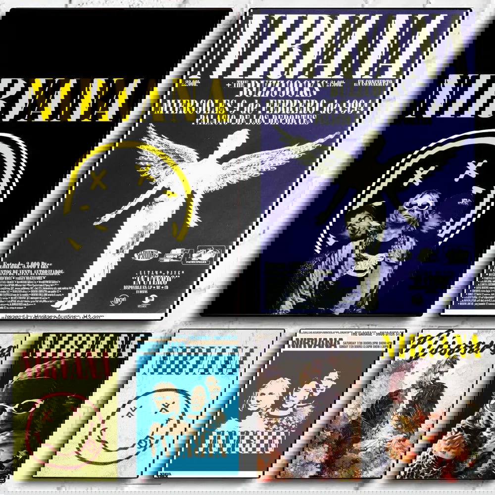 A-N-Nirvana-Rock Band Poster No Framed Poster Kraft Club Bar Paper Vintage Poster Wall Art Painting Bedroom Study Stickers - Slobuy