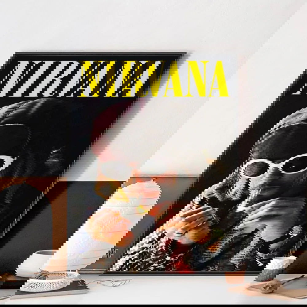 A-N-Nirvana-Rock Band Poster No Framed Poster Kraft Club Bar Paper Vintage Poster Wall Art Painting Bedroom Study Stickers - Slobuy