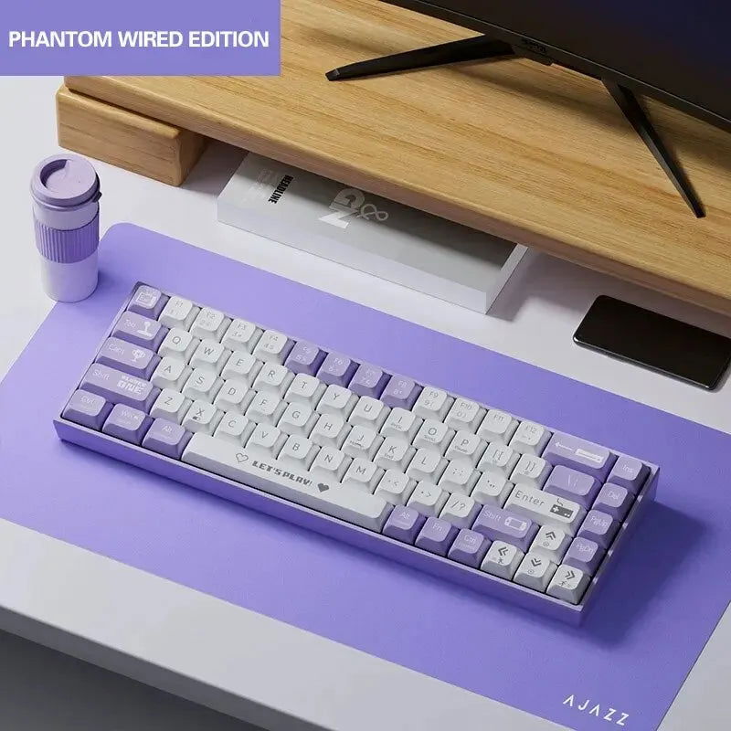 AJAZZ AK680 Mechanical Keyboard Gaming Wired Compact Laptop Tea Or Red Shaft 68 Keys - Slobuy