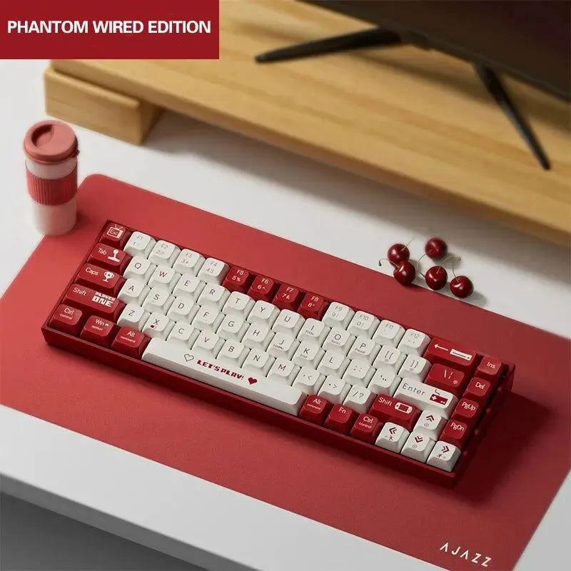 AJAZZ AK680 Mechanical Keyboard Gaming Wired Compact Laptop Tea Or Red Shaft 68 Keys - Slobuy