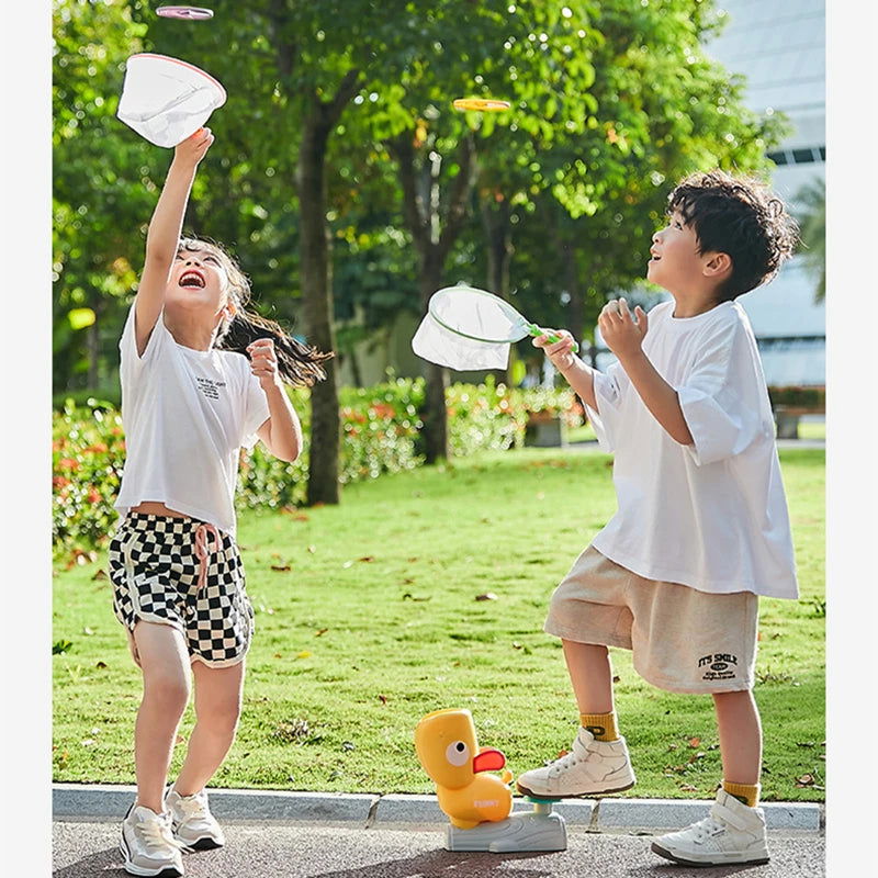 Air Rocket Launcher Toy Outdoor Soaring Rocket Flying Disc Flying Saucer Foot Launcher Kids Jump Sport Games Toys for Children - Slobuy