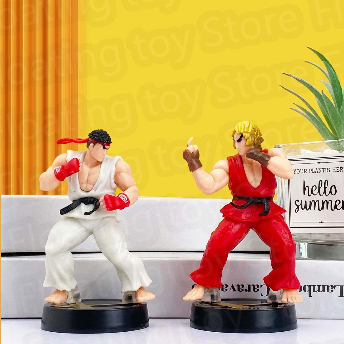 Anime Street Fighter Fighting Game Action Figure Ken Masters Hoshi Ryu PVC Kawaii Toys Dolls Room Decor Birthday Gift For Boys - Slobuy