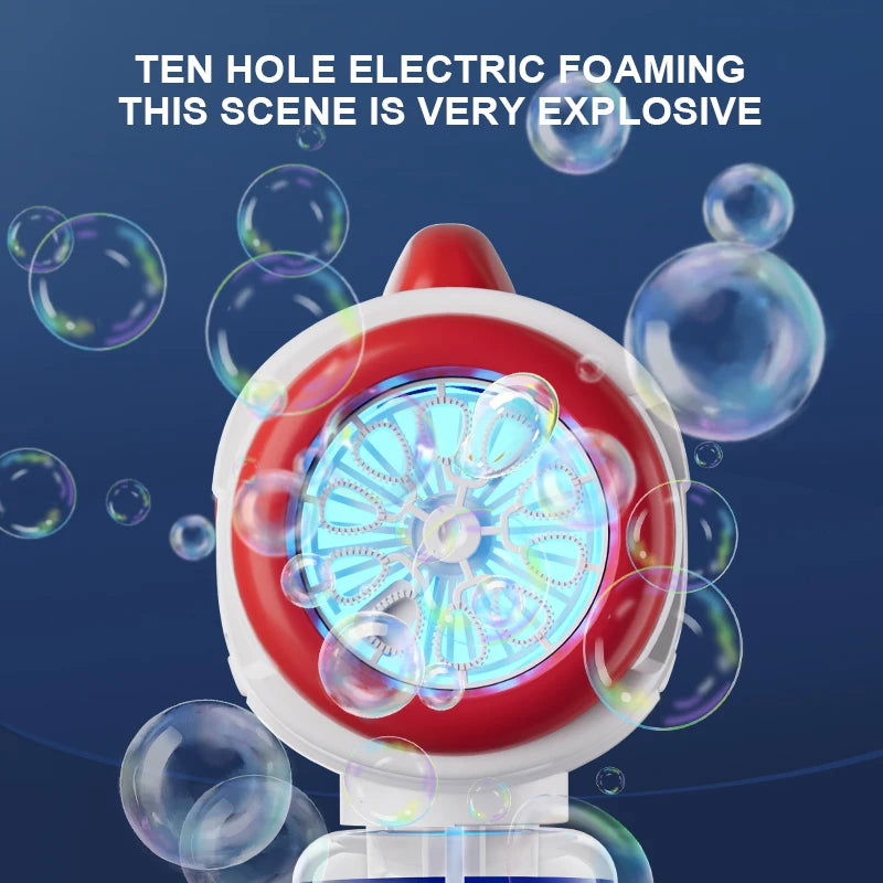 Astronaut Electric Bubble Gun Kids Toy Bubbles Machine Automatic Soap Blower with Light Summer Outdoor Party Games Children Gift - Slobuy