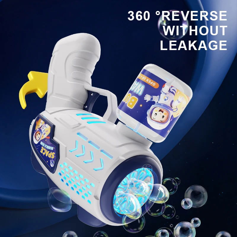 Astronaut Electric Bubble Gun Kids Toy Bubbles Machine Automatic Soap Blower with Light Summer Outdoor Party Games Children Gift - Slobuy