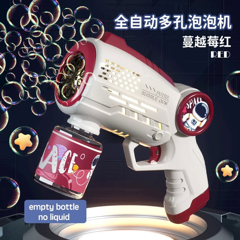 Astronaut Electric Bubble Gun Kids Toy Bubbles Machine Automatic Soap Blower with Light Summer Outdoor Party Games Children Gift - Slobuy