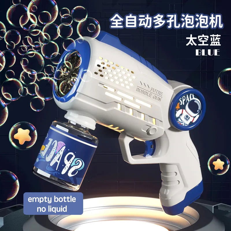 Astronaut Electric Bubble Gun Kids Toy Bubbles Machine Automatic Soap Blower with Light Summer Outdoor Party Games Children Gift - Slobuy