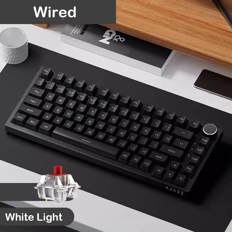 AJAZZ AK820/AK820Proo Mechanical Keyboard TFT Screen Multifunctional Knob Gaming Keyboard Wired/2.4GHz/BT Connect PC Keyboard - Slobuy