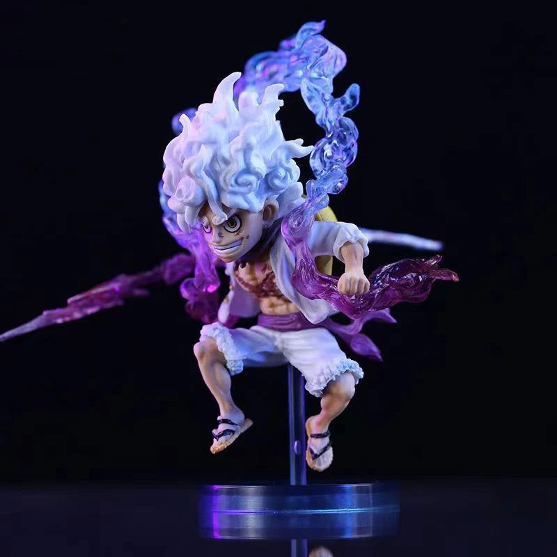 Bandai 10cm Mini One Piece Luffy Gear 5 Action Figure Sun God Nika Statue Anime Figurine Pvc Model Doll Collection Toy Gift Kids - Slobuy