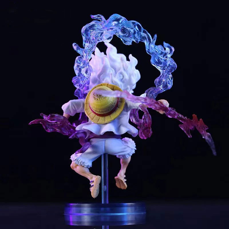 Bandai 10cm Mini One Piece Luffy Gear 5 Action Figure Sun God Nika Statue Anime Figurine Pvc Model Doll Collection Toy Gift Kids - Slobuy