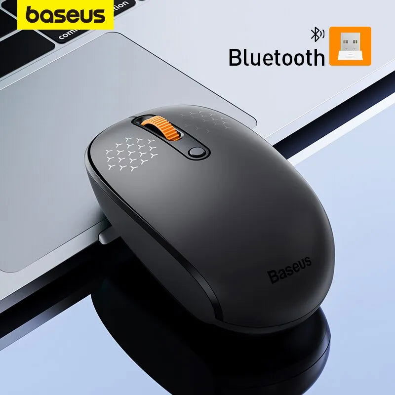Baseus F01B Mouse Wireless Bluetooth 5.0 Mouse 1600 DPI Silent Click For MacBook Tablet Laptop PC Gaming Accessories - Slobuy